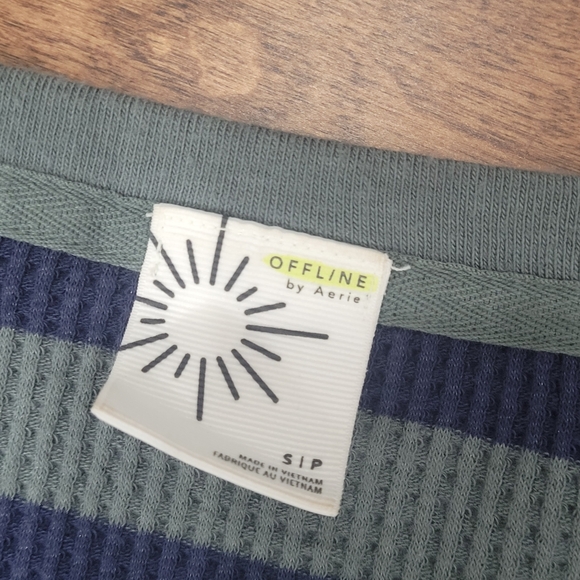 Aerie Waffle long sleeve oversized tee - Picture 3 of 4